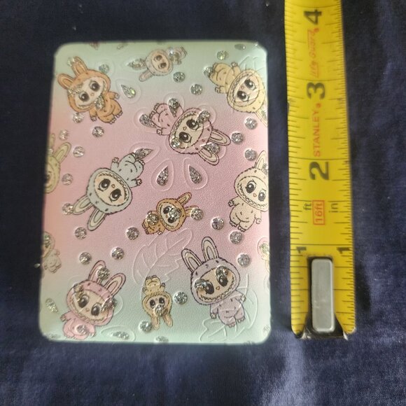 Labubu Monster makeup  compact or pocket mirror with crystals NEW 3.5x2.5 inches - Picture 4 of 5